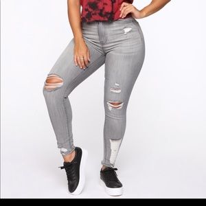 Fashion Nova grey jeans